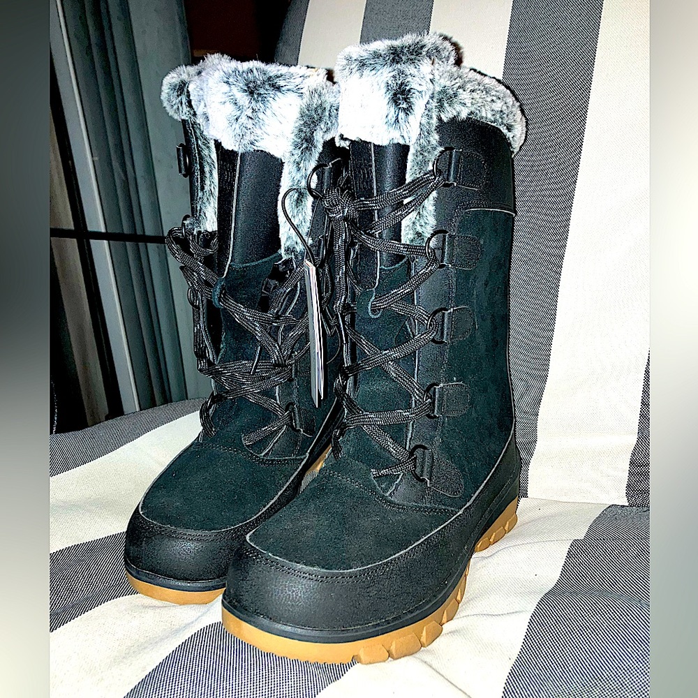 Thermolite Eco Mode All in Motion Waterproof Winter Snow Rain Boots Black Size 8
